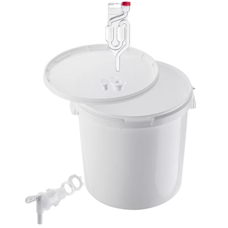 Gæringsspand 20 Liter Hvid med Låg