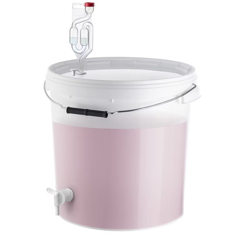Gæringsspand 20 Liter Hvid med Låg