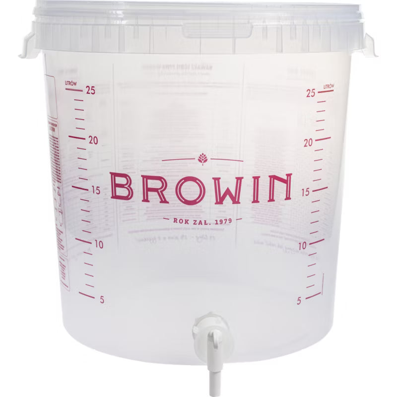 Gæringsspand 30 Liter Transparent med Hane