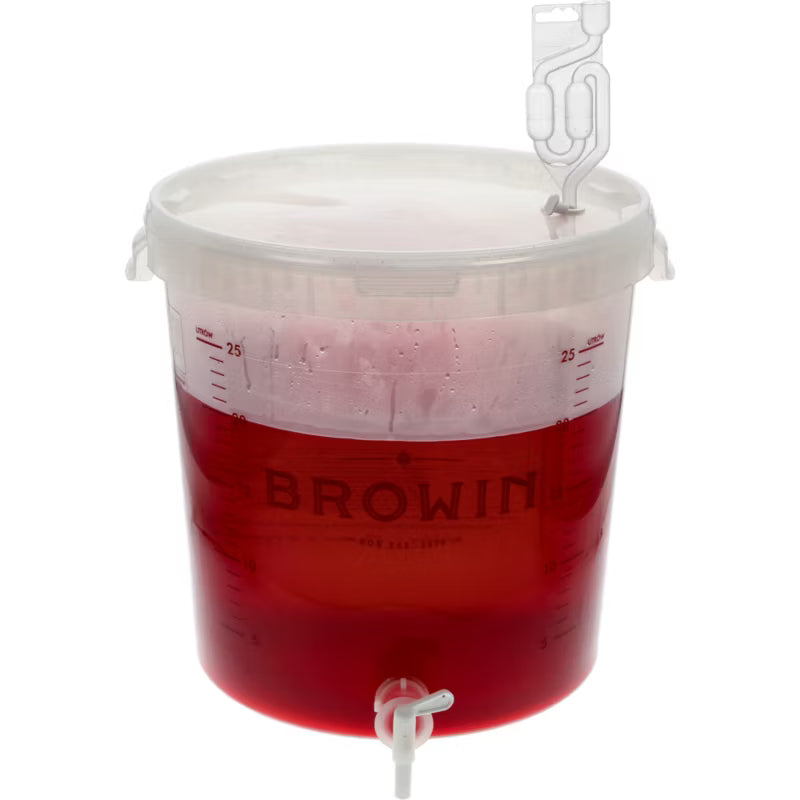Gæringsspand 30 Liter Transparent med Hane