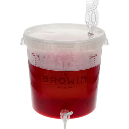 Gæringsspand 30 Liter Transparent med Hane