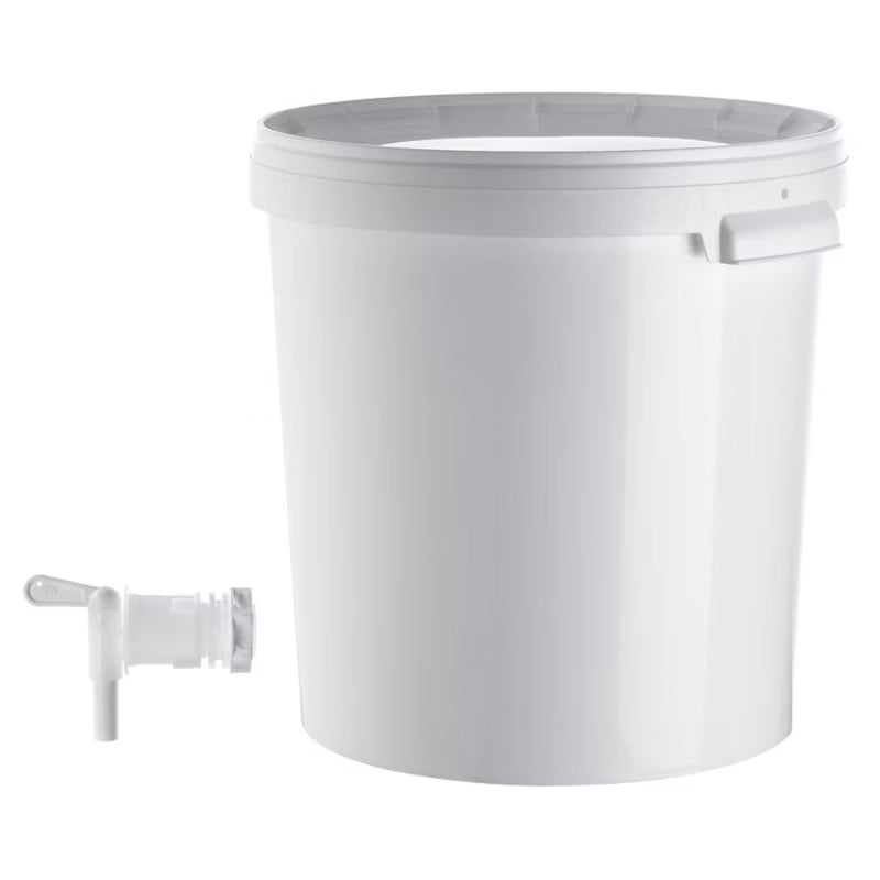 Gæringsspand 33 Liter Hvid med Låg og Hane