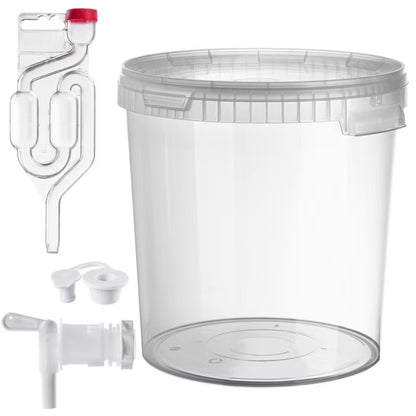 Gæringsspand Sæt 33 Liter Transparent