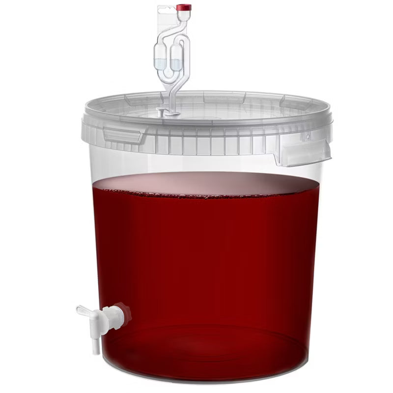 Gæringsspand Sæt 33 Liter Transparent