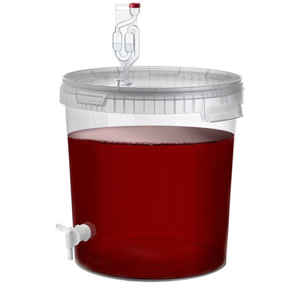 Gæringsspand Sæt 33 Liter Transparent