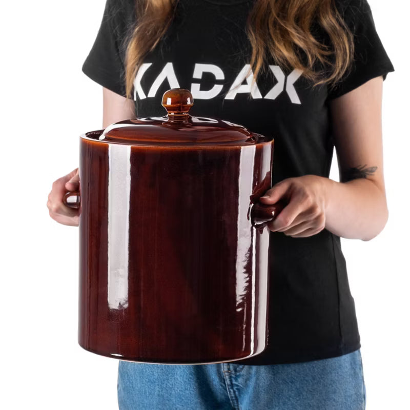Gærtønde Krukke 10 Liter Brun Keramik