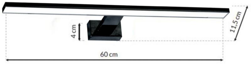 LED-væglampe Shine 13,8 W Sort