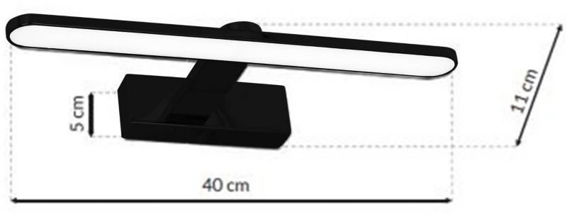 Vægarmatur LED Splash 8 W Sort