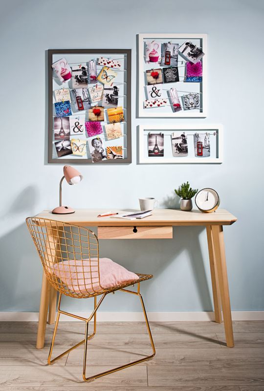 Billedgalleri 20 x 50 cm med snor i hvid