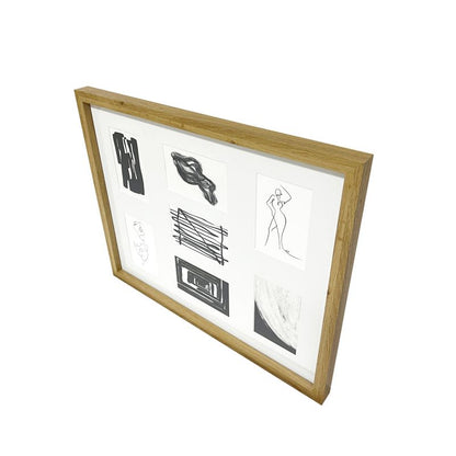 GoodHome Islande billedgalleri 45,6 x 55,6 cm 7 egetræ