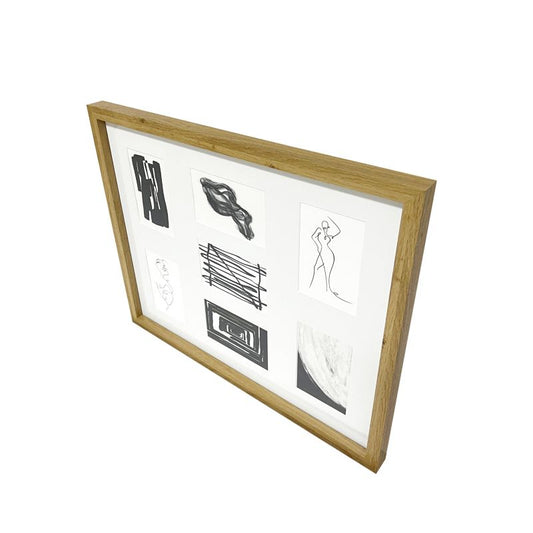 GoodHome Islande billedgalleri 45,6 x 55,6 cm 7 egetræ