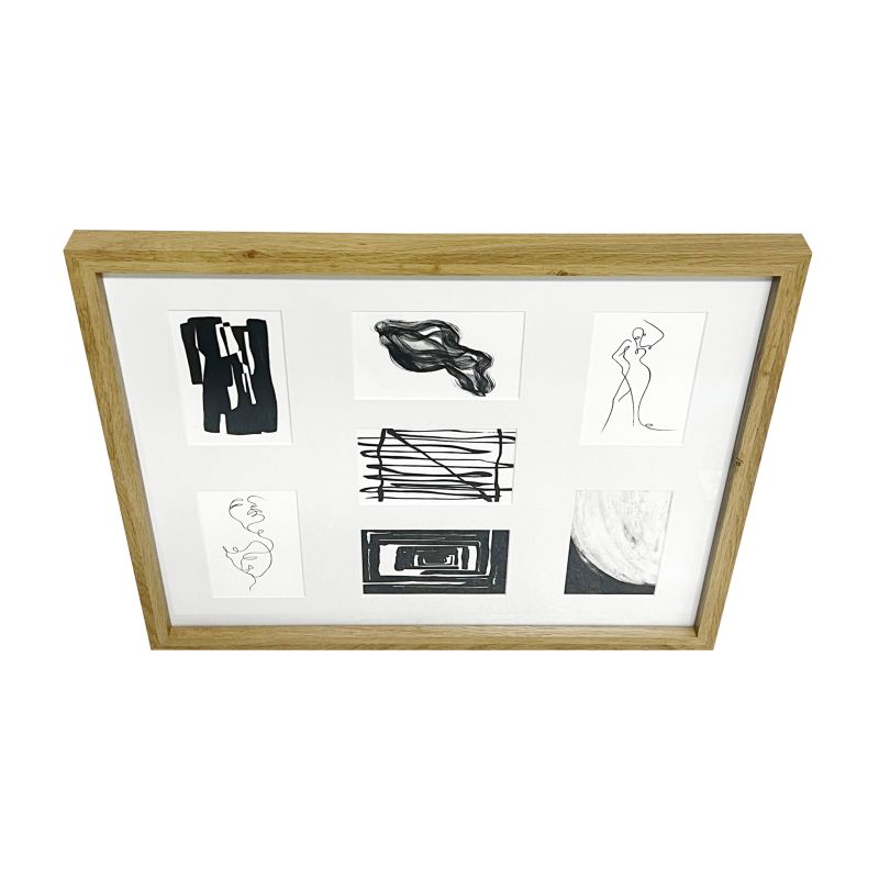 GoodHome Islande billedgalleri 45,6 x 55,6 cm 7 egetræ