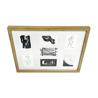 GoodHome Islande billedgalleri 45,6 x 55,6 cm 7 egetræ