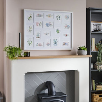 GoodHome Islande billedgalleri 65,6 x 85,6 cm til 18 billeder, hvid