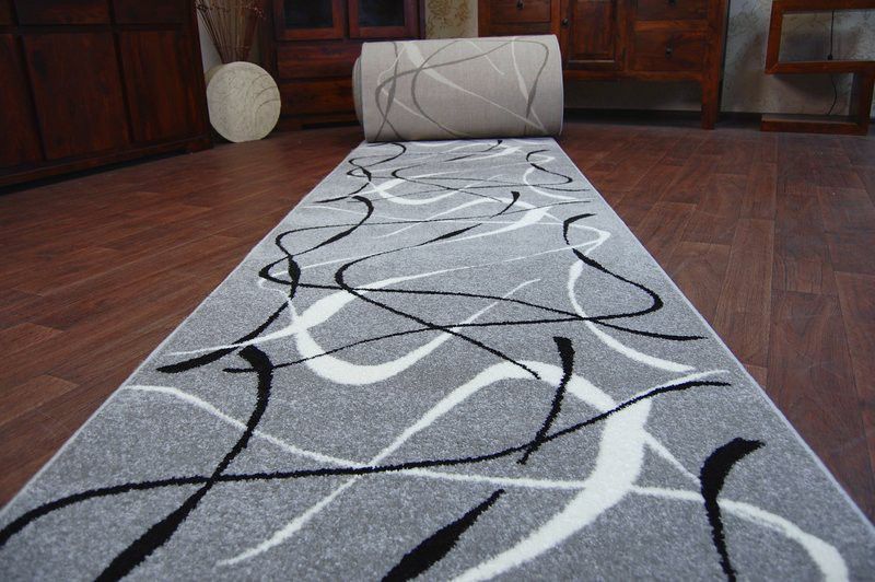 Gangtæppe 120x250 cm Grå Polypropylen