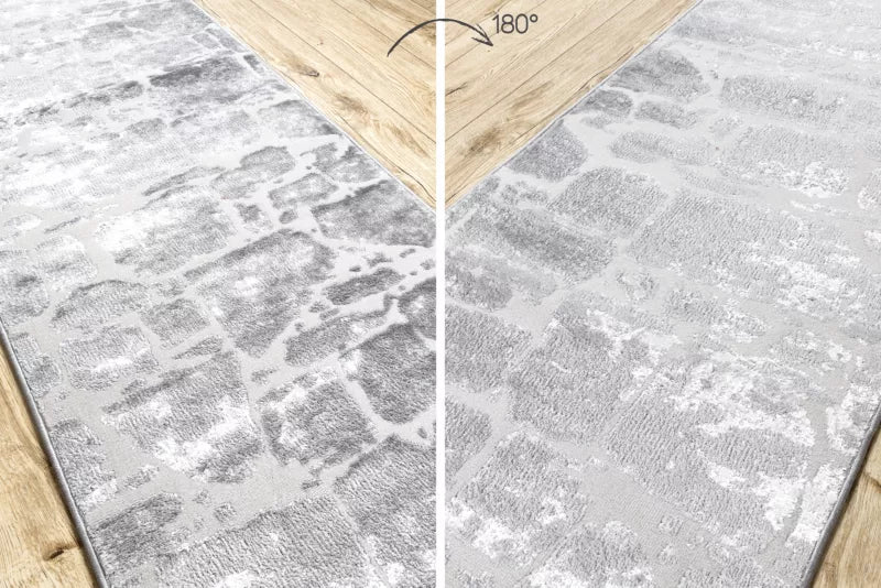 Gangtæppe 150x550 cm Grå Polyester-Polypropylen