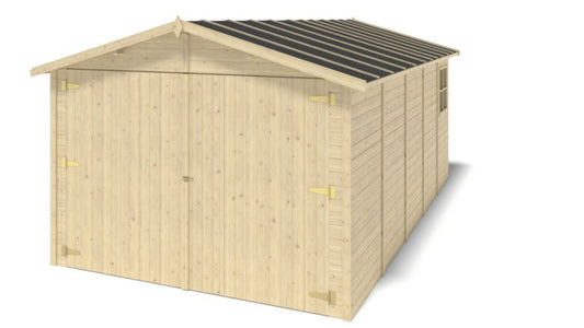Garage ALTANKA 14,94 m² - 3,05 x 4,93 m - 18 mm - Farve: naturlig træ - 1 stk.