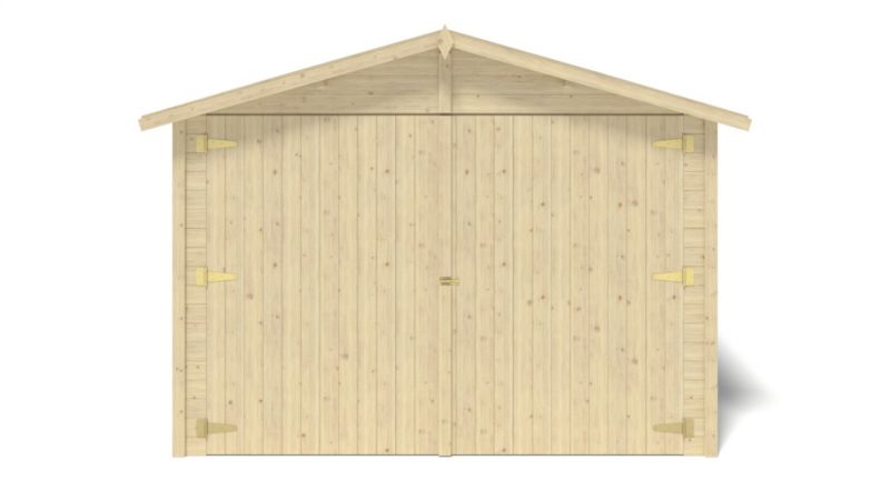 Garage ALTANKA 14,94 m² - 3,05 x 4,93 m - 18 mm - Farve: naturlig træ - 1 stk.