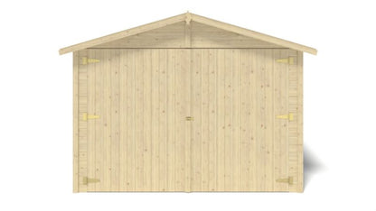 Garage ALTANKA 14,94 m² - 3,05 x 4,93 m - 18 mm - Farve: naturlig træ - 1 stk.