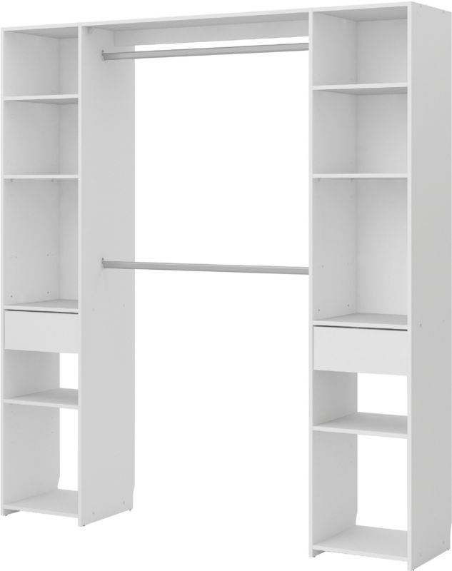 Garderobe 200 x 180 x 40 cm i hvid