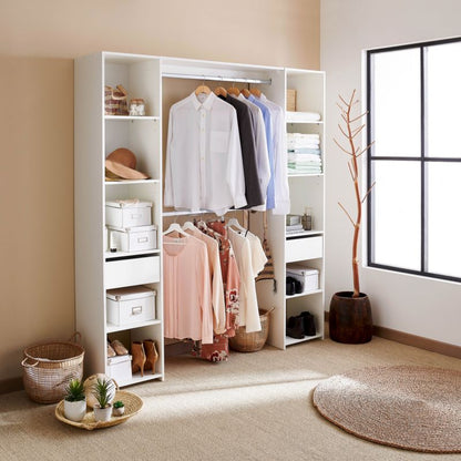 Garderobe 200 x 180 x 40 cm i hvid