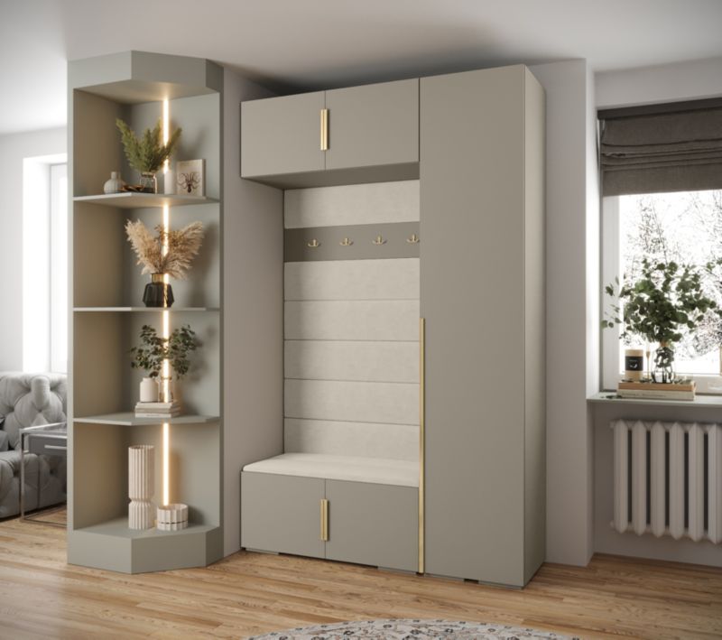 Abiks INOVA 1 Z19 Entregarderobe med Kashmir-finish og Elegante Gulddetaljer