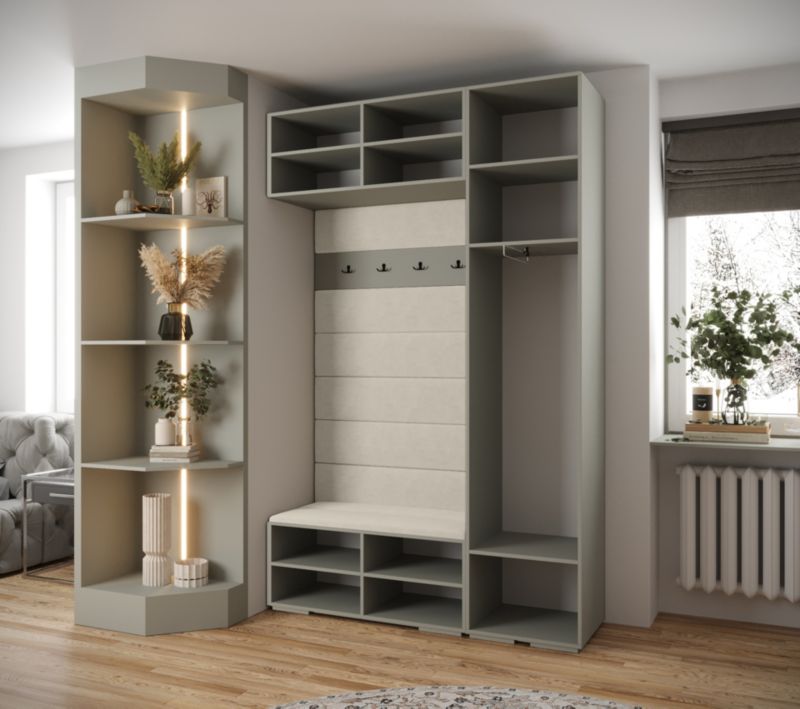 Abiks INOVA 1 Z19 Entregarderobe med Kashmir-finish og Elegante Gulddetaljer