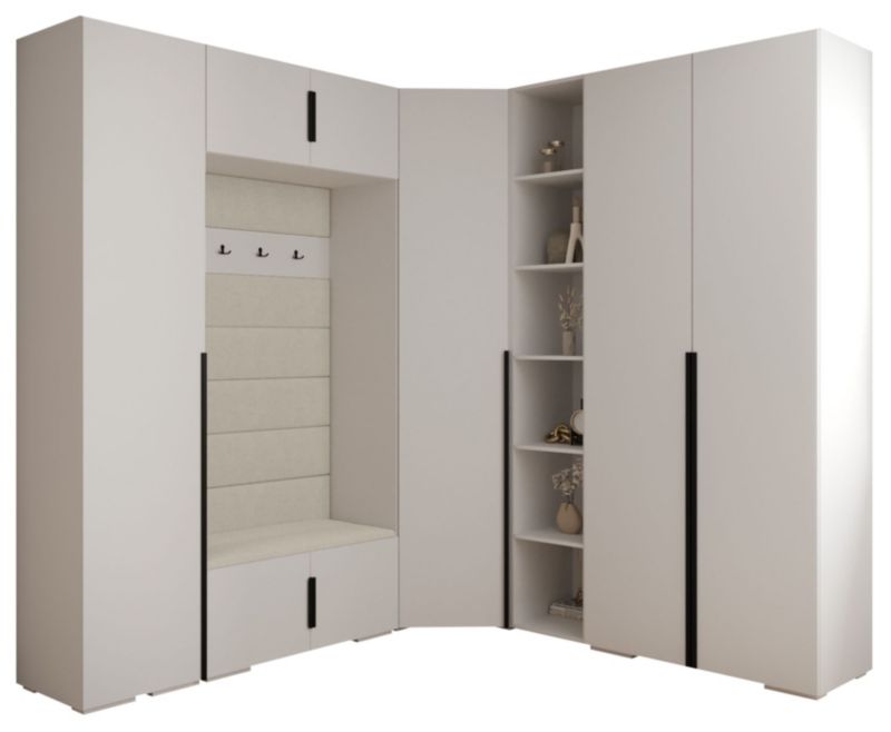 Abiks INOVA 1 Z2 Entré Garderobesæt Hvid Mat Manila Beige
