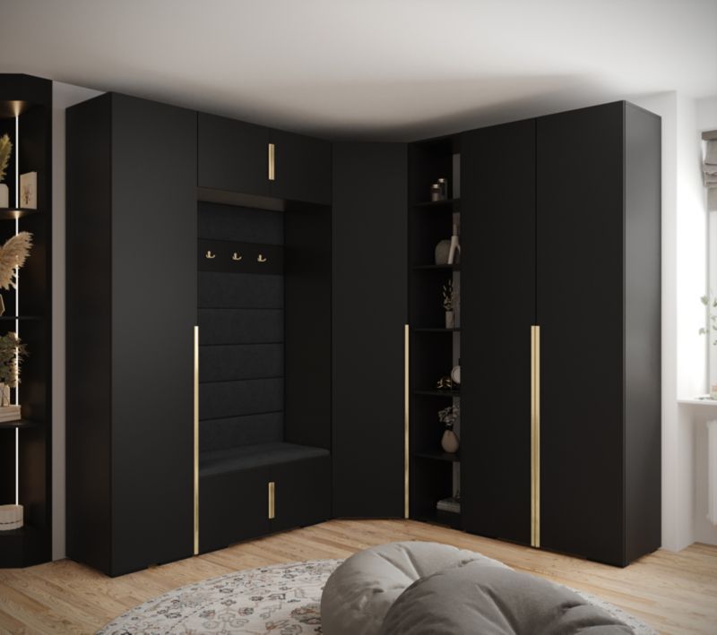 Abiks INOVA 1 Z2 Moderne Garderobe Sæt med Polstrede Paneler