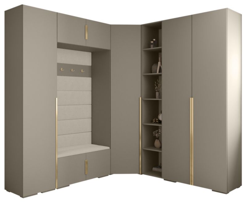 Abiks INOVA 1 Entrégarderobe med Kasmir Finish og Gulddetaljer