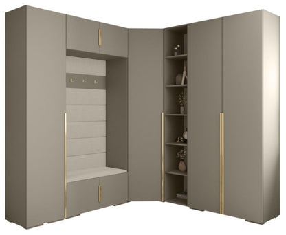 Abiks INOVA 1 Entrégarderobe med Kasmir Finish og Gulddetaljer