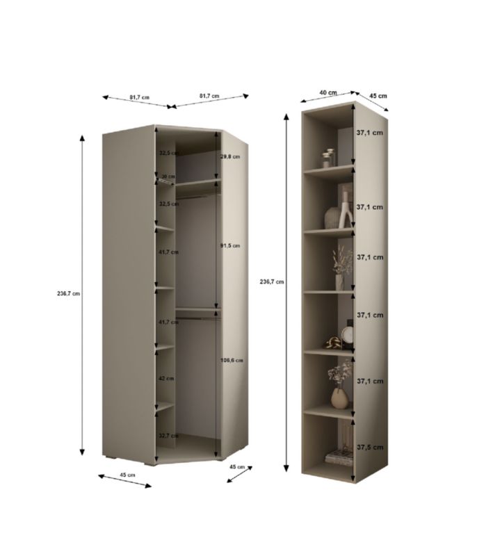 Luksuriøst Abiks INOVA 1 Z2 Entré Garderobesæt i Kashmir og Guld
