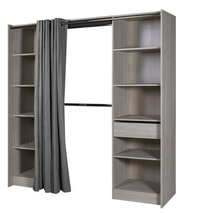 Garderobe Form Eklips 200 x 200 x 48 cm grå eg