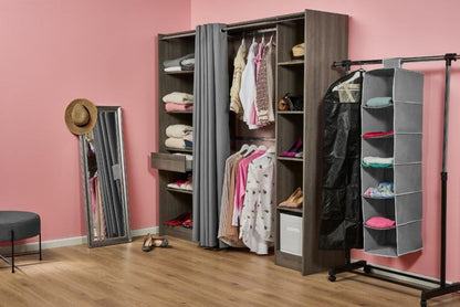 Garderobe Form Eklips 200 x 200 x 48 cm grå eg