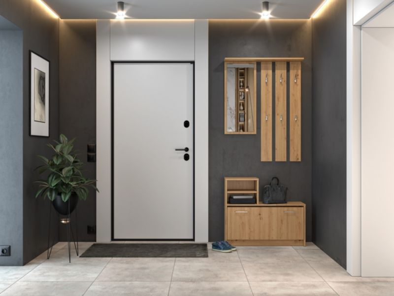 Topeshop Vera garderobe med spejl og skoskab – Artisan eg 24 x 85 x 180 cm, 1 stk.