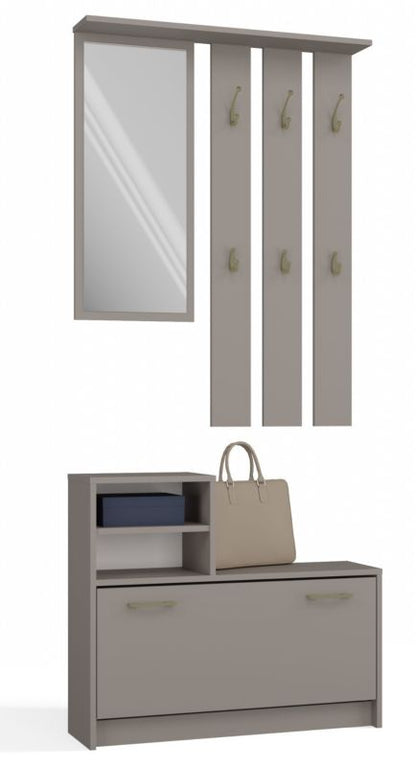 Garderobe Vera Topeshop med spejl og skoskab Glina 24 x 85 x 180 cm, 1 stk.