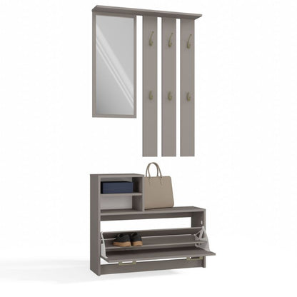 Garderobe Vera Topeshop med spejl og skoskab Glina 24 x 85 x 180 cm, 1 stk.