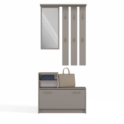 Garderobe Vera Topeshop med spejl og skoskab Glina 24 x 85 x 180 cm, 1 stk.