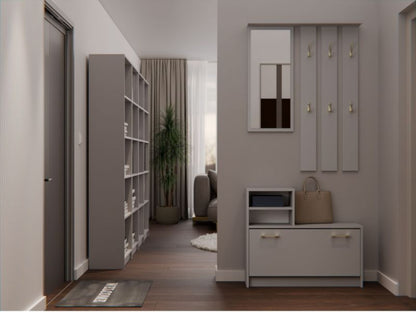 Garderobe Vera Topeshop med spejl og skoskab Glina 24 x 85 x 180 cm, 1 stk.