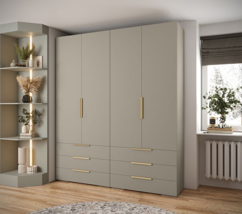 Abiks INOVA 1 Høj Garderobe i Kashmir med Elegante Guldgreb