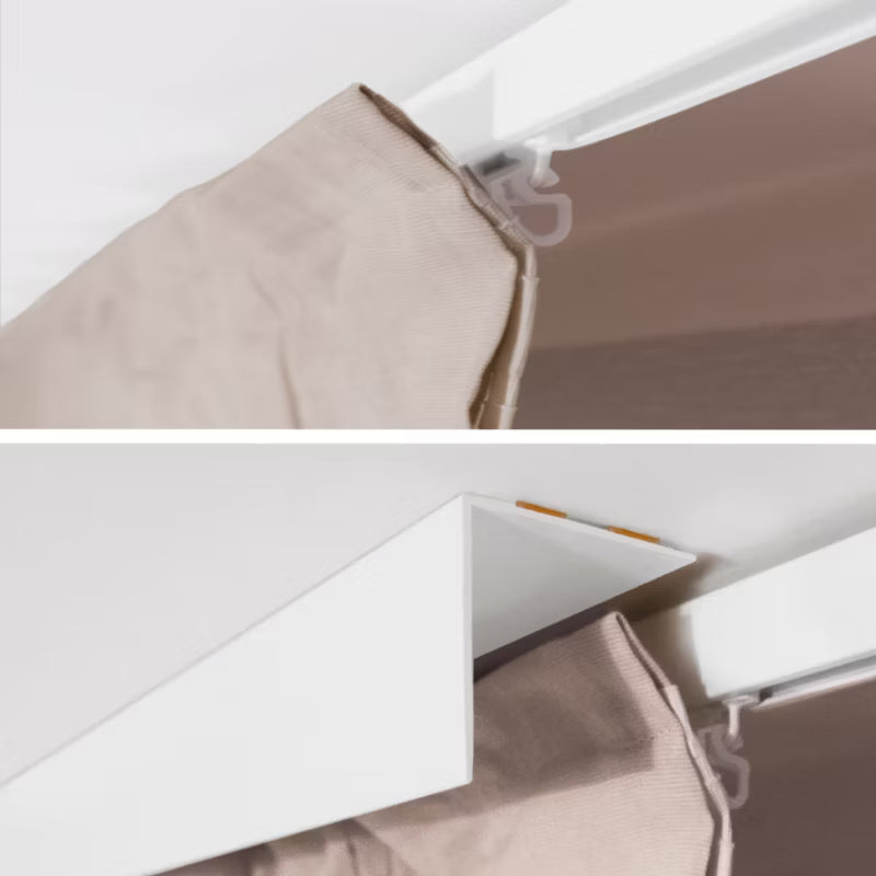 Gardinskinne Skjuler PVC Selvklæbende 200 cm