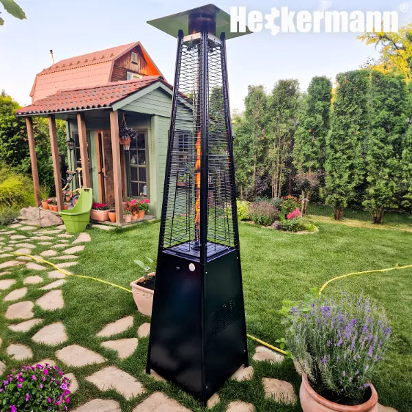 Gas Terrassevarmer Pyramide 13 kW Sort HS-PHM-H