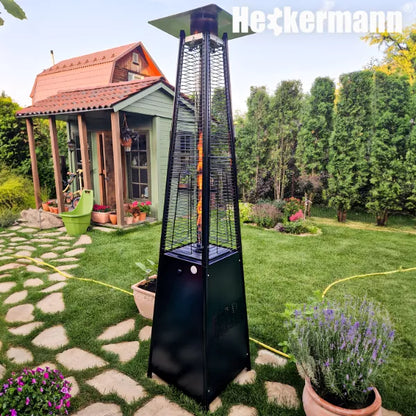 Gas Terrassevarmer Pyramide 13 kW Sort HS-PHM-H