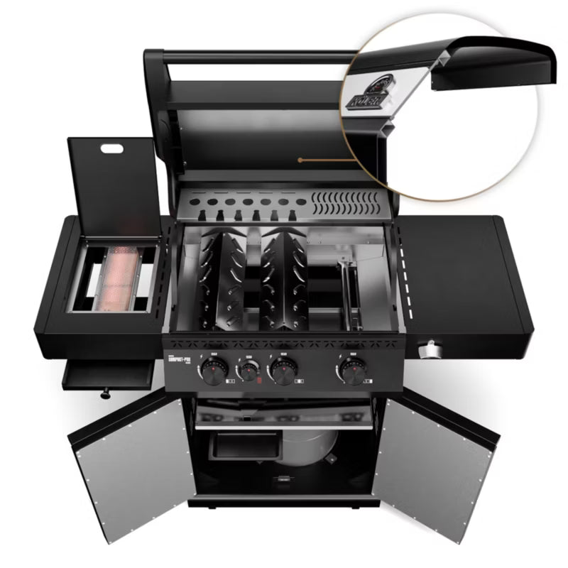 Gasgrill 15,8 kW 133x61 cm Sort Stål