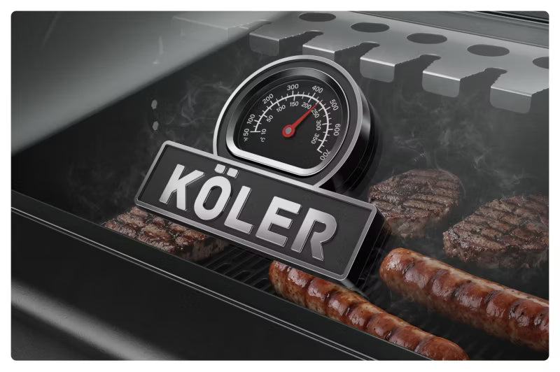 Gasgrill 15,8 kW 133x61 cm Sort Stål