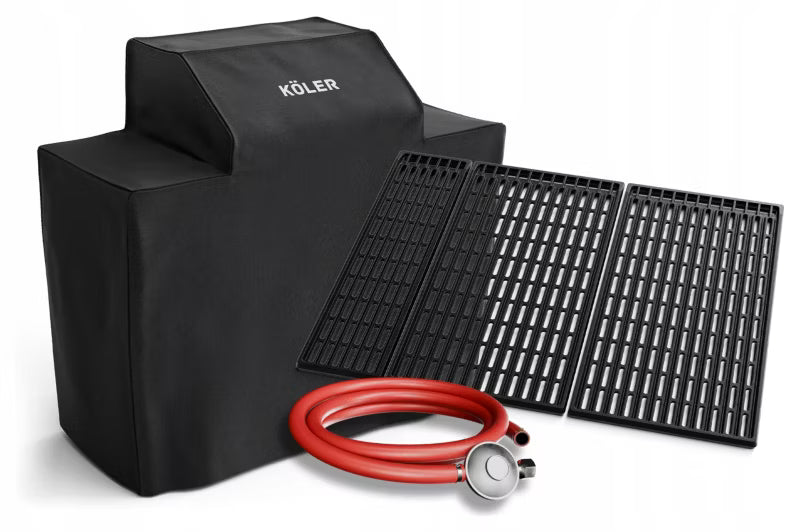 Gasgrill 15,8 kW 133x61 cm Sort Stål