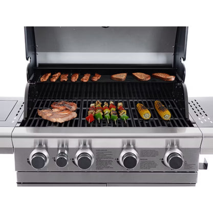 Gasgrill 17,5 kW 4+1 Brændere Sølv