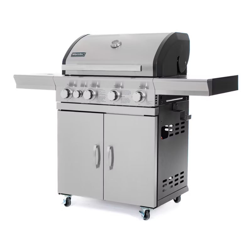Gasgrill 17,5 kW 4+1 Brændere Sølv