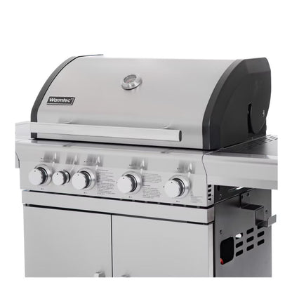 Gasgrill 17,5 kW 4+1 Brændere Sølv
