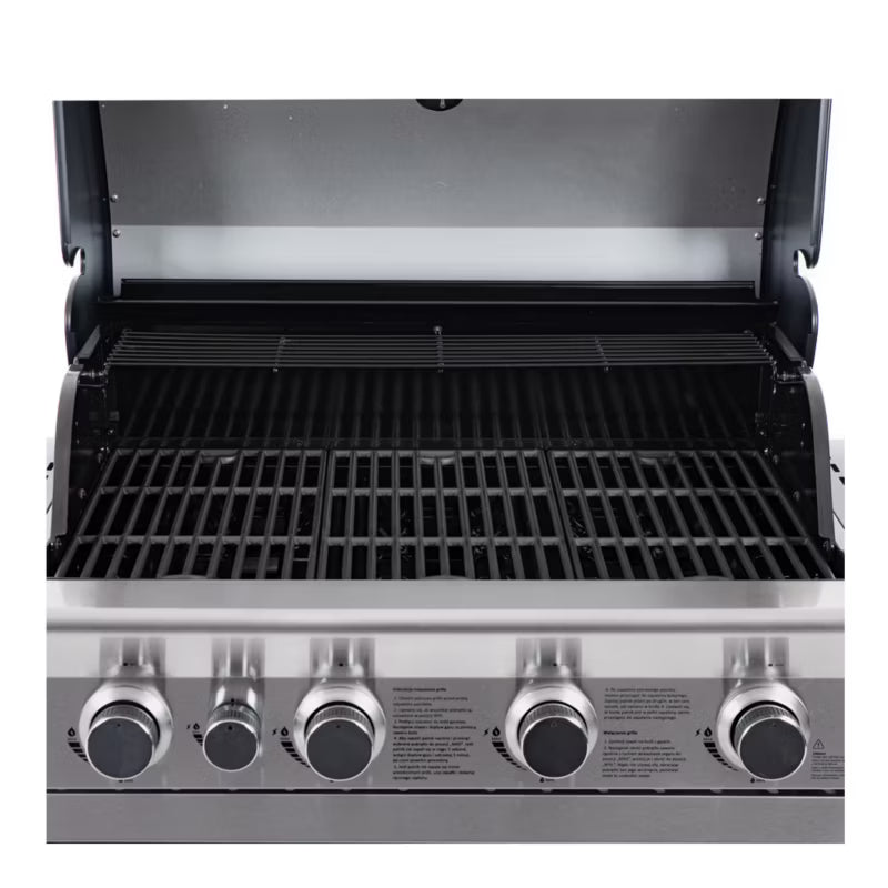 Gasgrill 17,5 kW 4+1 Brændere Sølv